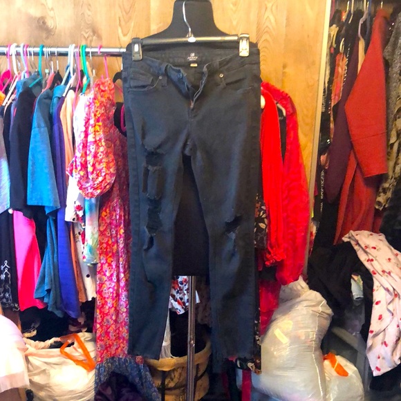 Black Jeans Size 27 Made in the USA - Picture 1 of 11